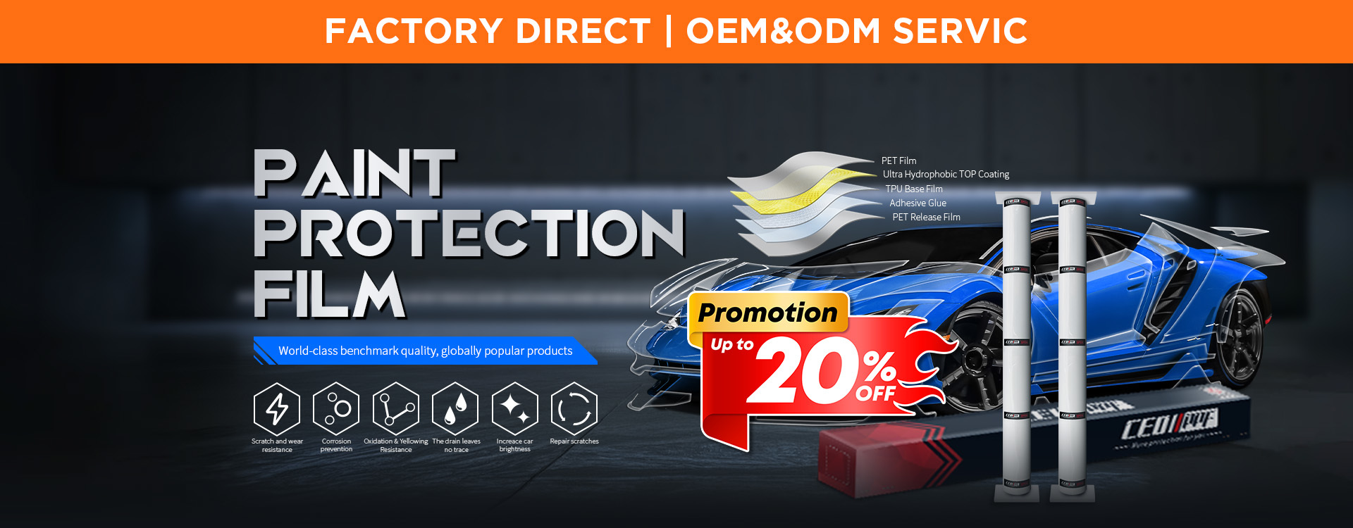 Qualität Auto-Farben-Schutz-Film usine
